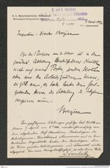 k.k. naturhistorisches Hofmuseum, Intendanzakten 1885-1896 (Hauer), Aktenzahl Z.244/1892, Seite 1